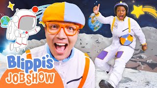 Blippi & Meekah Play Astronauts! 🌙 Moon Walking Adventure | JOB SHOW! | Educational Videos for Kids
