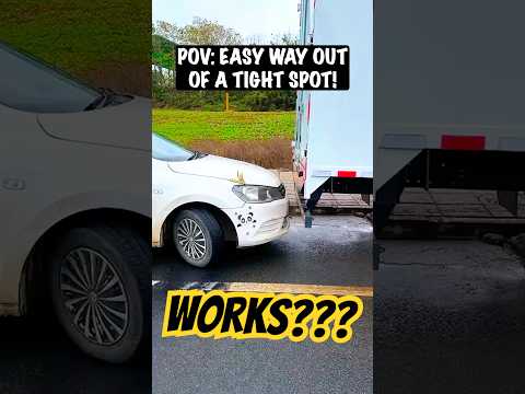 Would You Try This? Hack How to Escape a Tight Parking Spot! #car #parkinghack #carlovers