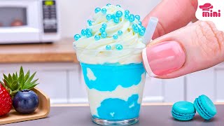 🥤 Making Miniature Blue Bubble Milk Tea At Home | Mini Bakery