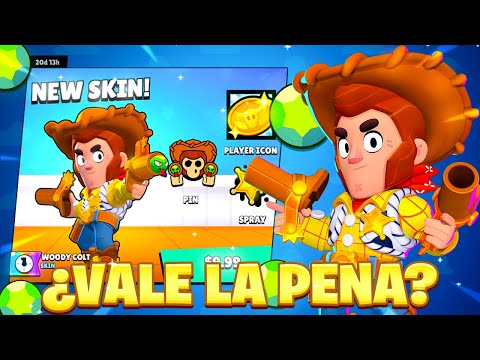 ¿VALE LA PENA COMPRAR LA SKIN WOODY COLT? 😱 LO SUBO A 1000 COPAS! | BRAWL STARS