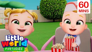 Experimentando comidinhas novas com alegria | Nina e Nico - Little World Português