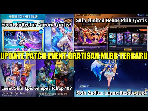 UPDATE EVENT SKIN COLLECTOR AURORA GRATIS? EVENT SKIN EPIC SAMPAI TAHAP 10 & M6 CHEST SKIN EPIC MLBB