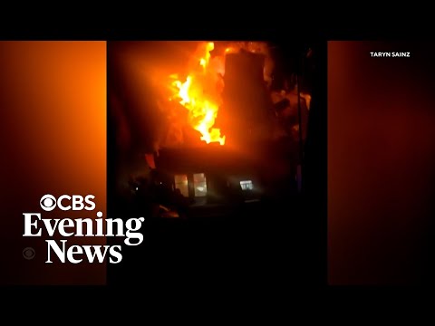 YouTube video thumbnail: Three-car Crash Leads to Explosion at Utah Strip Mall