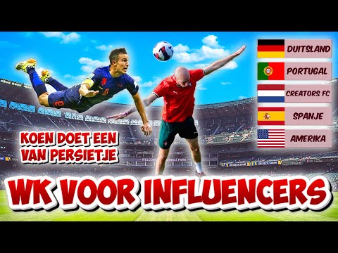 'WK VOOR INFLUENCERS' MET CREATORS FC NAMENS NEDERLAND. KOEN DOET EEN VAN PERSIE (alle wedstrijden)