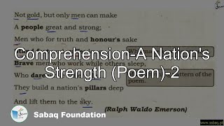 Comprehension-A Nation's Strength (Poem)-2