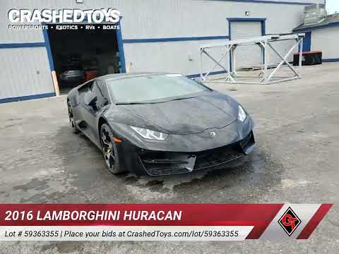 2016 Lamborghini Huracan LP 580-2 с VIN ZHWUC2ZFXGLA04619, выставлен на аукционе Copart как лот 59363355 с пробегом 19 404 миль миль и Списание • Salvage title. История ставок и продаж доступна на DreamBid. Изображение 15.