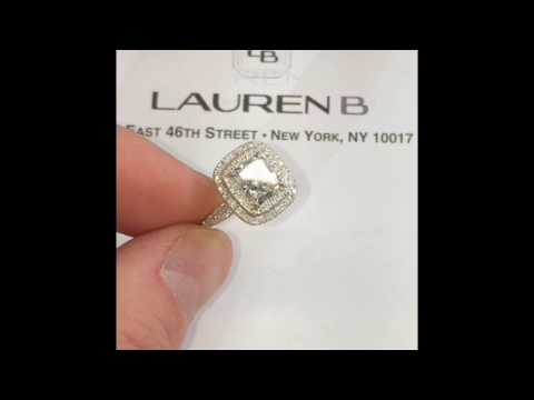 1.50 ct Elongated Cushion Double Halo Ring