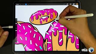 How I created complex lettering in 15 minutes using stamp brushes for Procreate