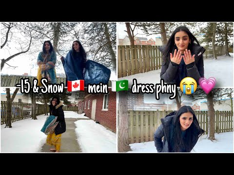 Latop toot gya🥲-Snow mein 🇨🇦 🇵🇰 dress pehn liyay😭♥️--Shopping krny gai💗