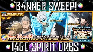 9TH ANNIVERSARY SPECIAL TYBW ZENITH SUMMONS! | 7 STEPS - 1450 SPIRIT ORBS! | Bleach: Brave Souls