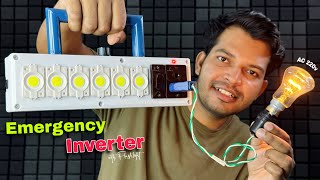 How To Make Emergency Inverter With Flashlight | Inverter Kaise Banaye