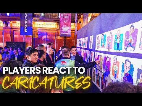 Players find their Caricatures and React | Tech Mahindra Global Chess League 2024