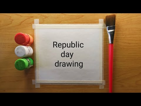 Very easy Republic Day drawing| Republic day poster drawing| Happy Republic day painting