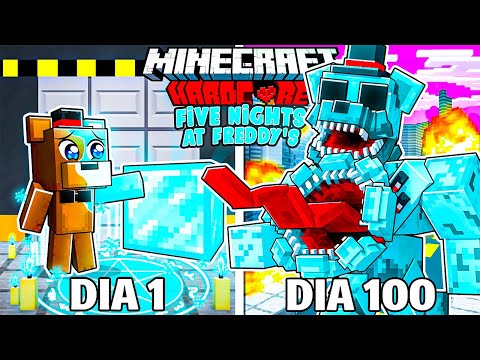 ⚪ SOBREVIVÍ 100 Días EN FIVE NIGHTS AT FREDDY'S 🎃 DE DIAMANTE en Minecraft HARDCORE
