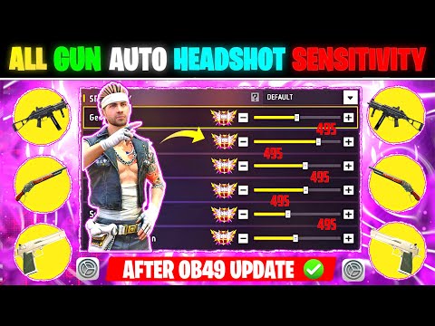 OB49 BEST SENSITIVITY FOR LOW END DEVICES🔥🎯| 2GB,4GB,6GB,8GB RAM HEADSHOT SENSITIVITY