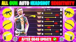 OB49 BEST SENSITIVITY FOR LOW END DEVICES🔥🎯| 2GB,4GB,6GB,8GB RAM HEADSHOT SENSITIVITY