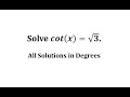 Understanding Cotangent Equation Solutions