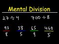 Mental Division and Fractions Practice