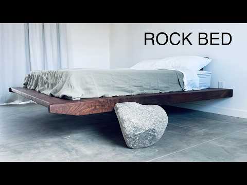 I made a Bed supported on ROCKS!