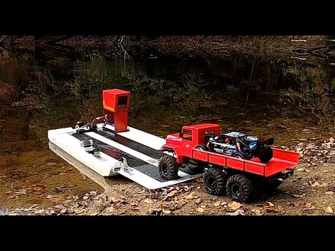 VERY STABLE!!!  RC BUGGY 1/12 & TRUCK 6X6 ON BARGE.