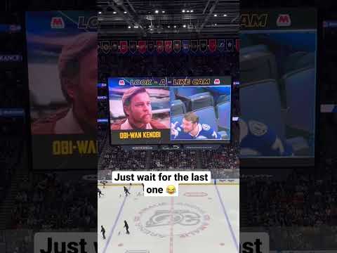 Poor guy at the end 😂 look-a-like cam at hockey game! #hockey #stanleycup #playoffs #lookalikes