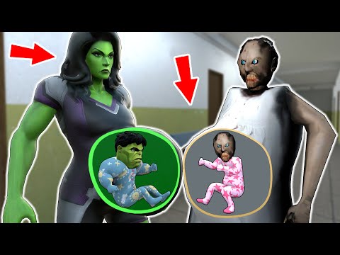 Pregnant Granny vs Pregnant Girl-Hulk vs Kamla - funny horror animation (collection 30 min.)