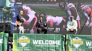 Q+A from Former Packers Players Jarrett Bush and Evan Smith at Titletown Watch Party 2026