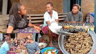 Cost Of LIVING in Abidjan Ivory Coast || COOKING most Popular simple RICE RIZ AU GRAS in rural area