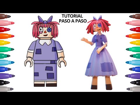 Cómo Dibujar a LEGO RAGATHA de El Asombroso Circo Digital PASO A PASO