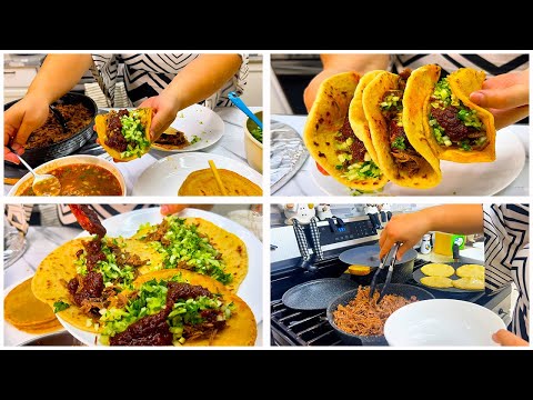 ¿Harina o Maíz? 🌽🥖 Tacos de Barbacoa con Consomé 🥩🫕 y Tortillas Hechas a Mano 💪🔥