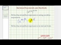 Understanding Exponents and Radical Expressions