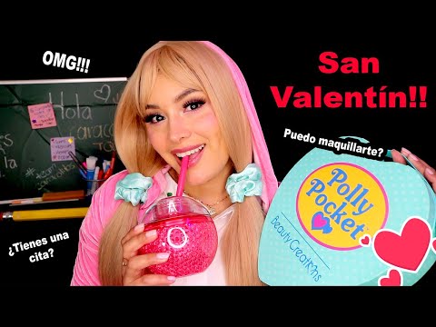 Popular Girl 😱❤️ Tu CRUSH se te declara!! y yo TE MAQUILLO 🤩💄 I Polly Pocket Makeup I Ges ASMR