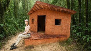 Building a Complete Survival Brick Shelter | Off-Grid Bushcraft Skills in the Wild