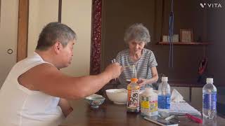 【おばあちゃんねる】88歳の母と食べる久しぶりの冷やしうどん