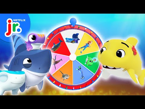 Mystery Wheel of Fin-tastic SHARKS! 🦈💫 Sharkdog, Hot Wheels Let's Race, & More! | Netflix Jr