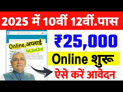 Bihar Board 12th Scholarship 2025 Online Apply। 10th & 12th Pass Scholarship apply kaise kare 2025