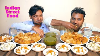 Street Food Madness! Pani Puri, Dahi Puri, Bhalla Chaat & Samosa Chaat Eating Challenge