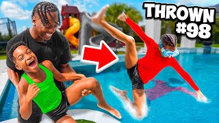 LAST TO STOP GETTING THROWN IN THE SWIMMING POOL WINS!