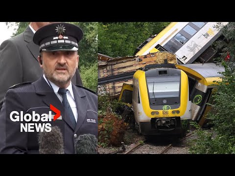YouTube video thumbnail: Train Derailment That Killed 3 in Germany Likely Caused by Landslide, Authorities say