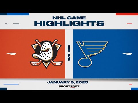 NHL Highlights | Ducks vs. Blues - January 9, 2025