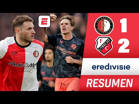 SANTIAGO GIMÉNEZ MARCÓ gol en la DERROTA del FEYENOORD 2-1 vs Utrecht | RESUMEN | Eredivisie