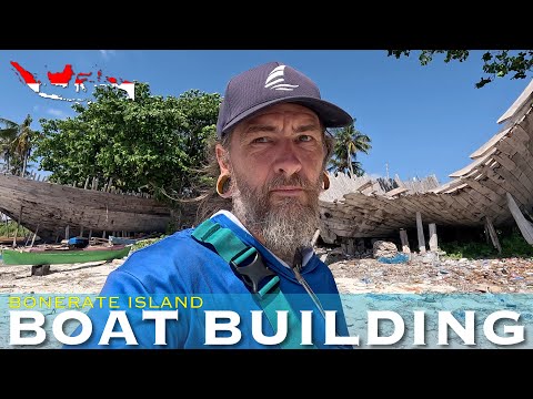 Visiting a Traditional Wooden Boat Building Beach in Indonesia on Bonerate Island