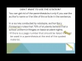 MLA Citation and Research Practices