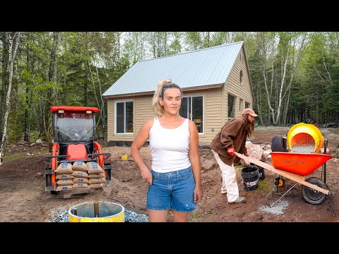 Rebuilding Off-Grid Cabin & Pouring Concrete Footings for New Build!