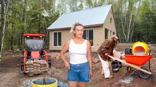 Rebuilding Off-Grid Cabin & Pouring Concrete Footings for New Build!