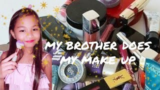 MY BROTHER DOES MY MAKEUP CHALLENGE