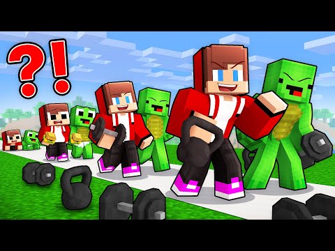 Strong Mikey and Strong JJ Life Cycle Evolution - Maizen Minecraft Animation