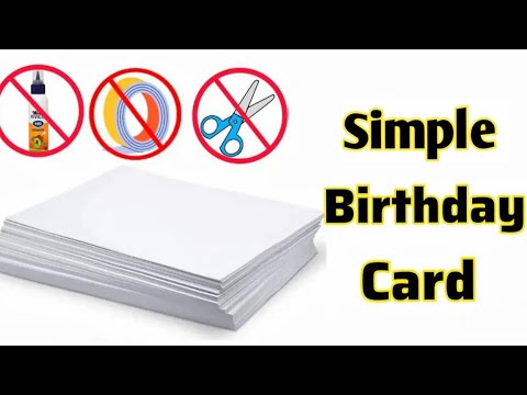 Happy Birthday greeting card/ DIY / how to make greeting card for birthday/ easy & beautiful card