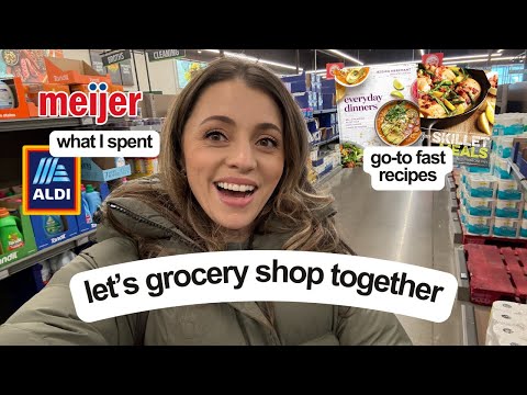 VLOG: Planning *easy* Dinners + Let's grocery shop together 🛒  Aldi + Meijer