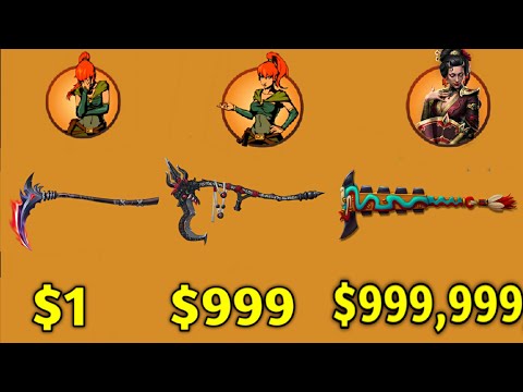 Shadow Fight 2 Most Powerlful Weapon - 1$ vs 99$ vs 99999999$